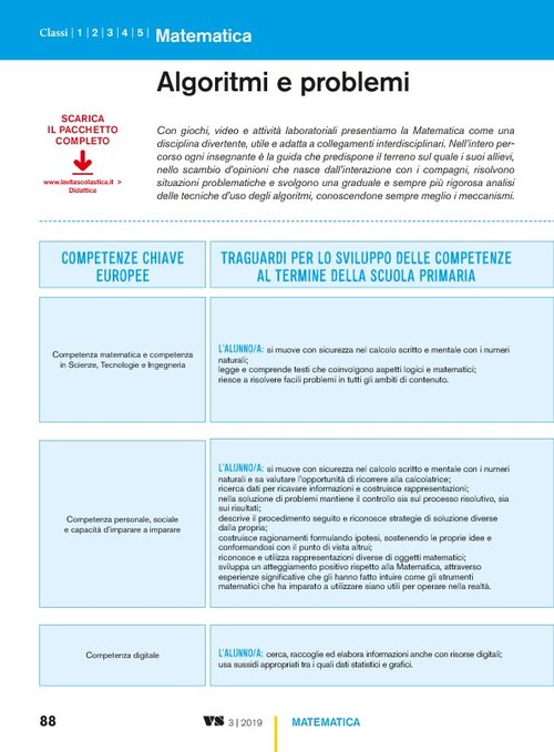 Algoritmi e problemi | Giunti Scuola
