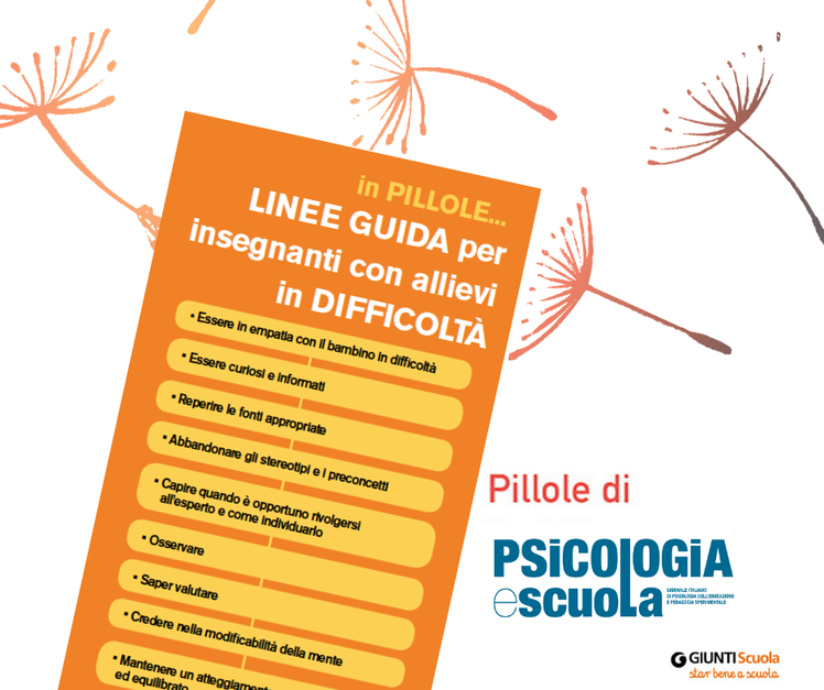 Allievi in difficoltà - "Pillole" per star bene a scuola | Giunti Scuola