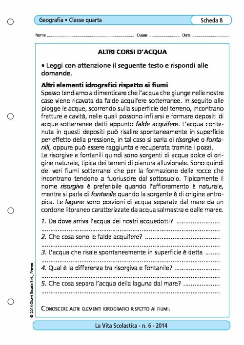 Altri corsi d'acqua | Giunti Scuola Altri corsi d'acqua | Giunti Scuola