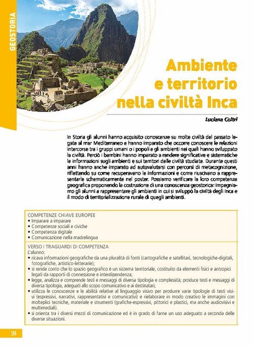 Ambiente e territorio nella civiltà Inca | Giunti Scuola Ambiente e territorio nella civiltà Inca | Giunti Scuola