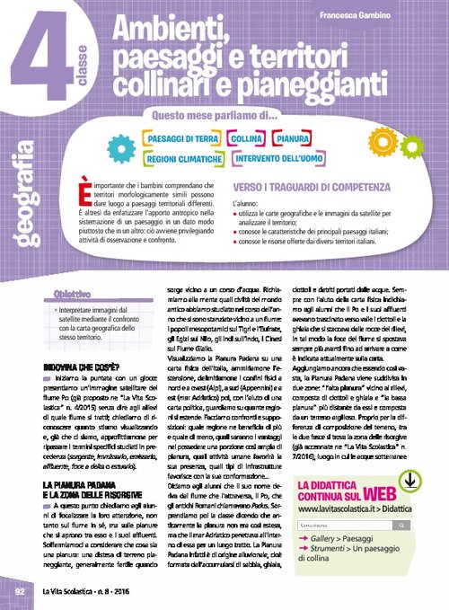 Ambienti, paesaggi e territori collinari e pianeggianti | Giunti Scuola Ambienti, paesaggi e territori collinari e pianeggianti | Giunti Scuola