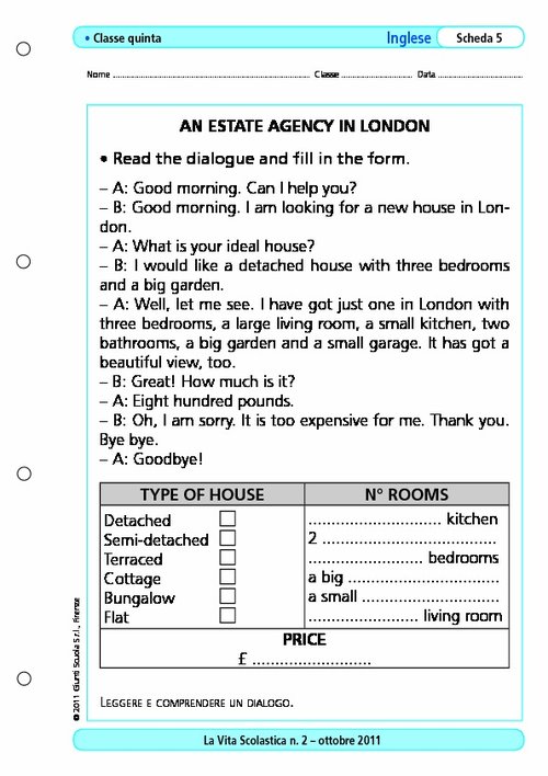 An estate agency in London | Giunti Scuola An estate agency in London | Giunti Scuola