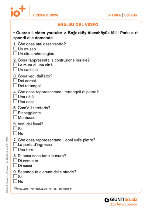 Analisi del video | Giunti Scuola Analisi del video | Giunti Scuola