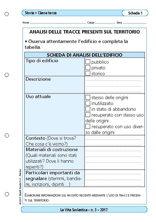 Analisi delle tracce presenti sul territorio | Giunti Scuola Analisi delle tracce presenti sul territorio | Giunti Scuola