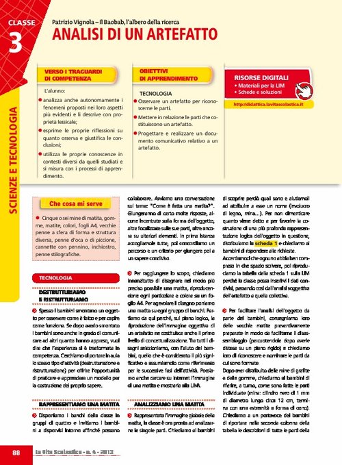 Analisi di un artefatto | Giunti Scuola Analisi di un artefatto | Giunti Scuola
