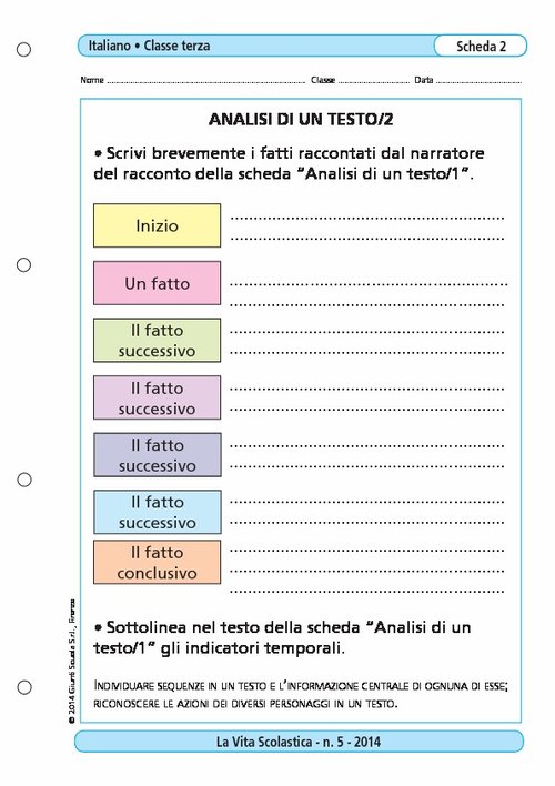 Analisi di un testo/2 | Giunti Scuola Analisi di un testo/2 | Giunti Scuola
