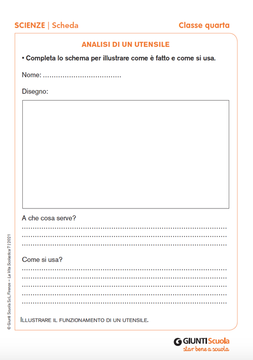 Analisi di un utensile | Giunti Scuola Analisi di un utensile | Giunti Scuola