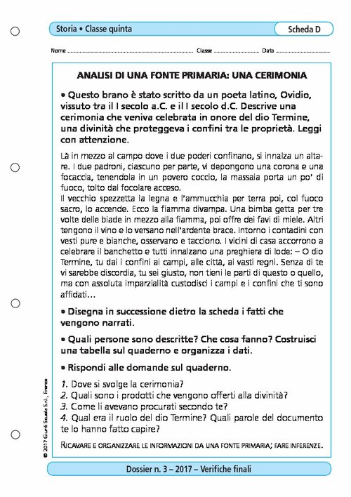 Analisi di una fonte primaria: una cerimonia | Giunti Scuola Analisi di una fonte primaria: una cerimonia | Giunti Scuola