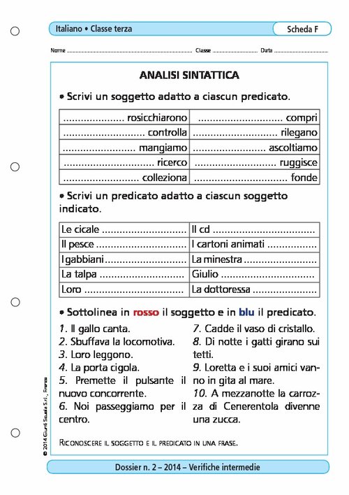 Analisi sintattica | Giunti Scuola Analisi sintattica | Giunti Scuola