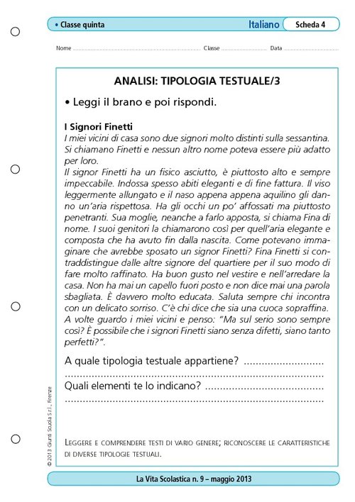 Analisi: tipologia testuale/3 | Giunti Scuola Analisi: tipologia testuale/3 | Giunti Scuola