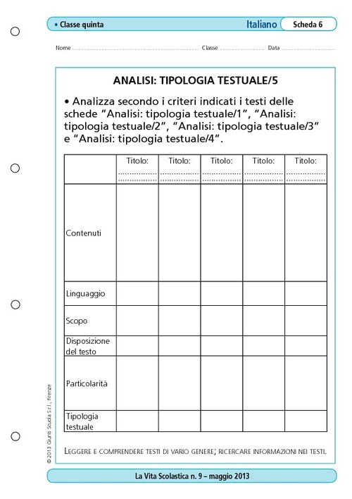 Analisi: tipologia testuale/5 | Giunti Scuola Analisi: tipologia testuale/5 | Giunti Scuola