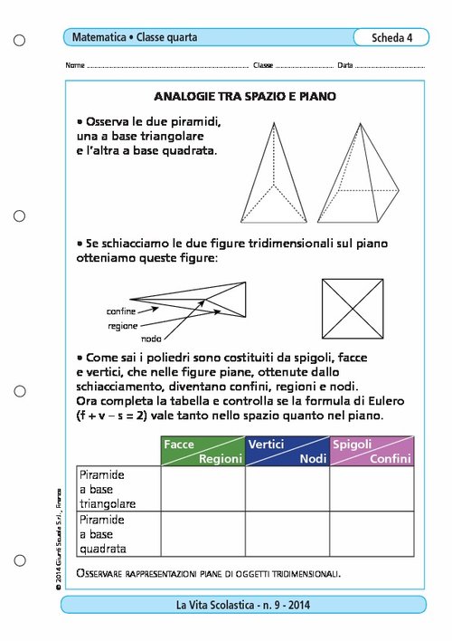 Analogie tra spazio e piano | Giunti Scuola Analogie tra spazio e piano | Giunti Scuola