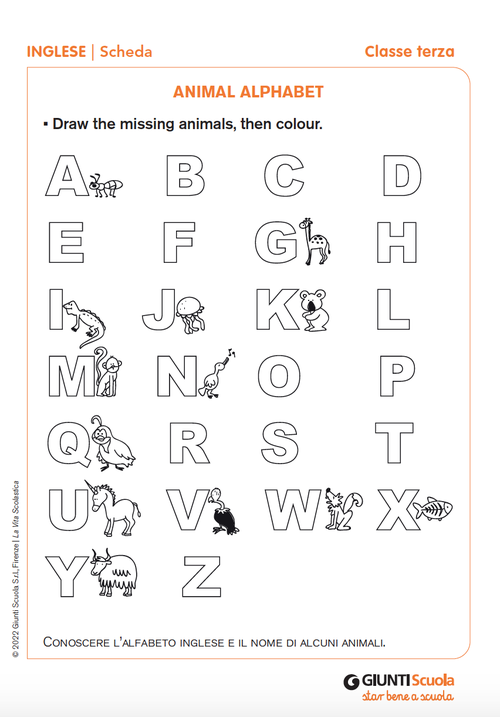 Animal alphabet | Giunti Scuola Animal alphabet | Giunti Scuola