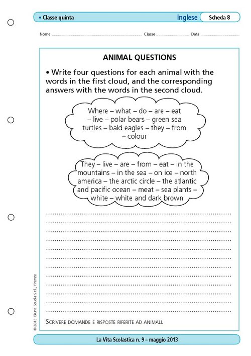 Animal questions | Giunti Scuola