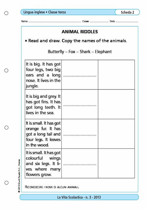 Animal riddles | Giunti Scuola Animal riddles | Giunti Scuola