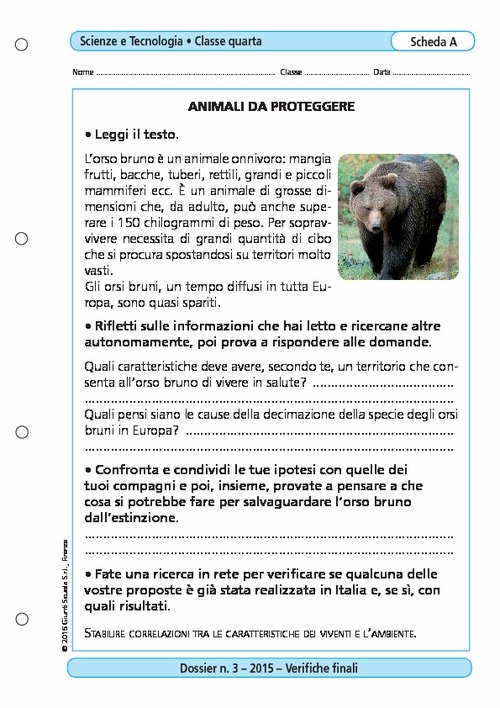 Animali da proteggere | Giunti Scuola Animali da proteggere | Giunti Scuola