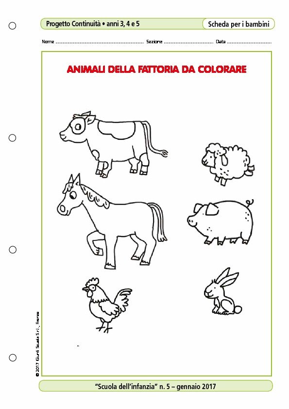 Animali della fattoria da colorare - Animali della fattoria da colorare