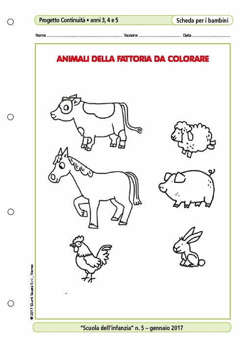 Animali della fattoria da colorare | Giunti Scuola
