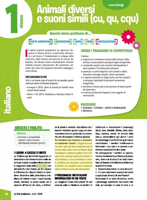 Animali diversi e suoni simili (cu, qu, cqu) | Giunti Scuola Animali diversi e suoni simili (cu, qu, cqu) | Giunti Scuola