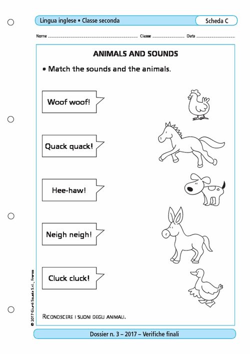 Animals and sounds | Giunti Scuola Animals and sounds | Giunti Scuola