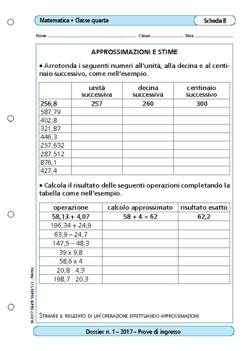 Approssimazioni e stime | Giunti Scuola Approssimazioni e stime | Giunti Scuola