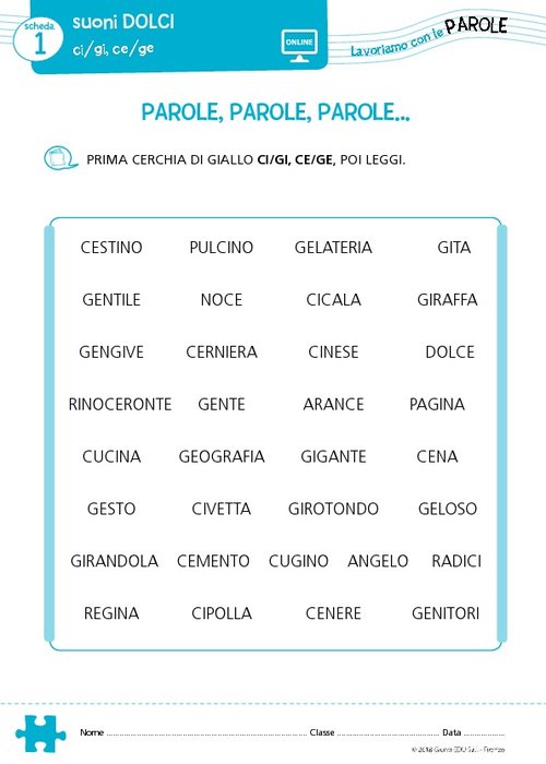 Area 1. Suoni dolci (maiuscolo) | Giunti Scuola Area 1. Suoni dolci (maiuscolo) | Giunti Scuola