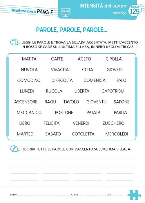 Area 2. Intensità del suono (maiuscolo) | Giunti Scuola Area 2. Intensità del suono (maiuscolo) | Giunti Scuola