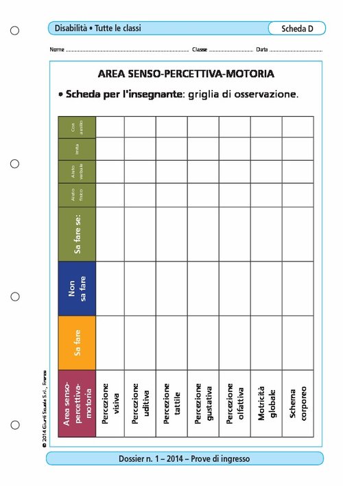 Area senso-percettiva-motoria | Giunti Scuola Area senso-percettiva-motoria | Giunti Scuola