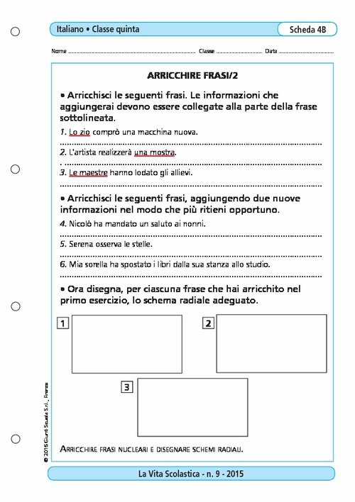 Arricchire frasi/2 | Giunti Scuola Arricchire frasi/2 | Giunti Scuola