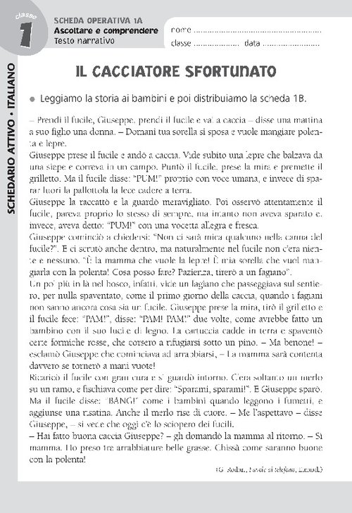 Ascoltare e comprendere 1 | Giunti Scuola Ascoltare e comprendere 1 | Giunti Scuola