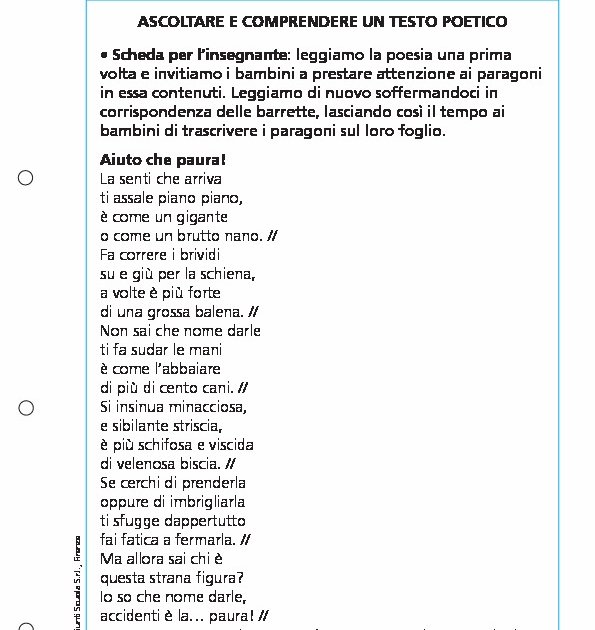 Ascoltare E Comprendere Un Testo Poetico Ascoltare E Comprendere Un 