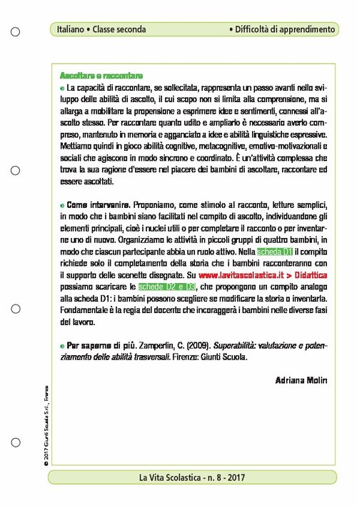 Ascoltare e raccontare | Giunti Scuola Ascoltare e raccontare | Giunti Scuola