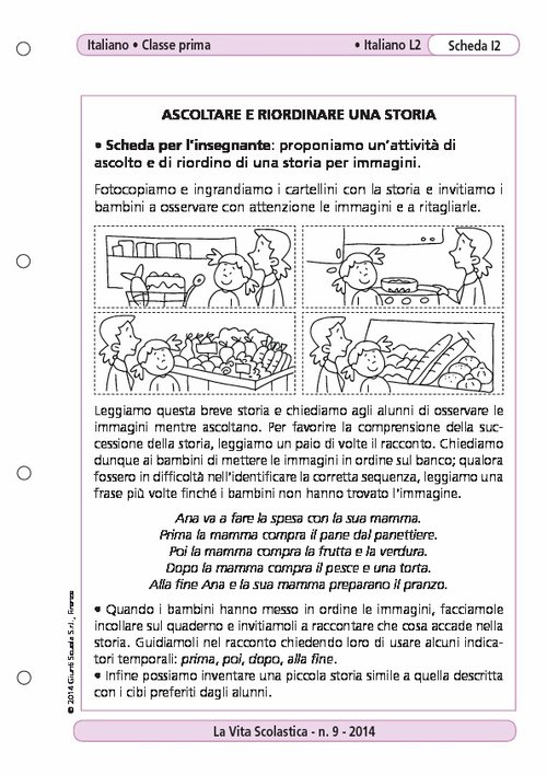 Ascoltare e riordinare una storia | Giunti Scuola Ascoltare e riordinare una storia | Giunti Scuola