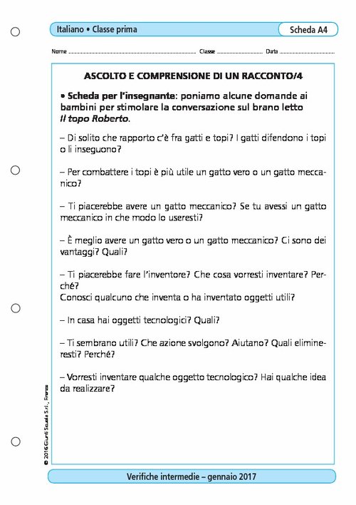 Ascolto e comprensione di un racconto/4 | Giunti Scuola Ascolto e comprensione di un racconto/4 | Giunti Scuola
