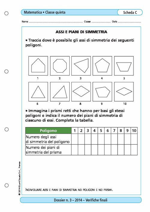 Assi e piani di simmetria | Giunti Scuola Assi e piani di simmetria | Giunti Scuola