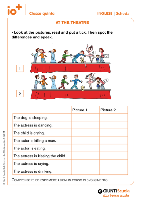 At the theatre | Giunti Scuola At the theatre | Giunti Scuola