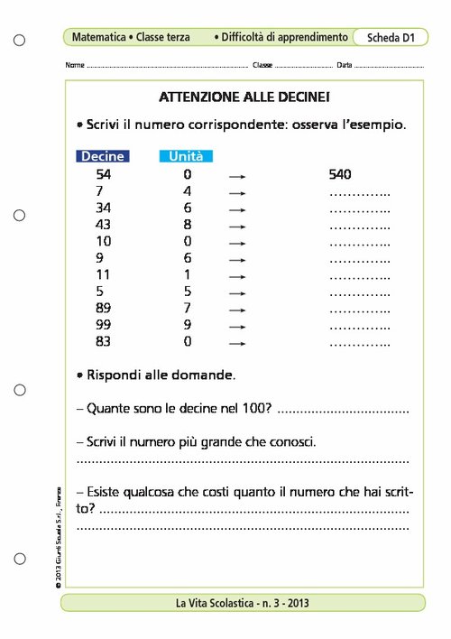 Attenzione alle decine! | Giunti Scuola