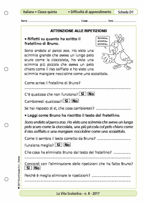 Attenzione alle ripetizioni! | Giunti Scuola