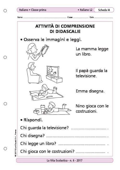 Attività di comprensione di didascalie | Giunti Scuola Attività di comprensione di didascalie | Giunti Scuola
