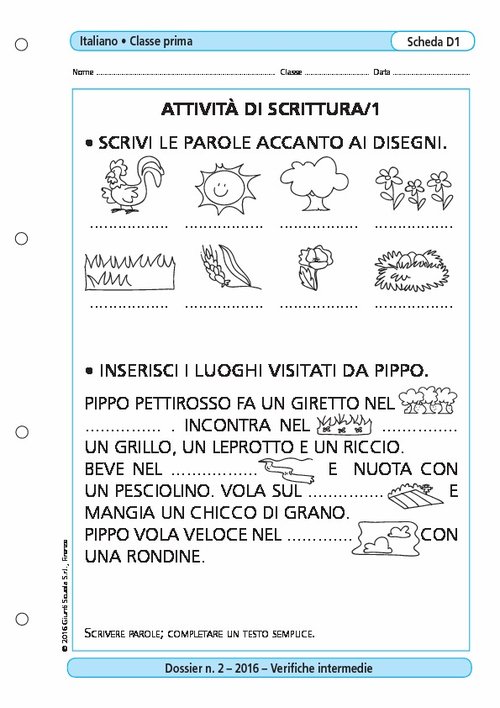 Attività di scrittura/1 | Giunti Scuola