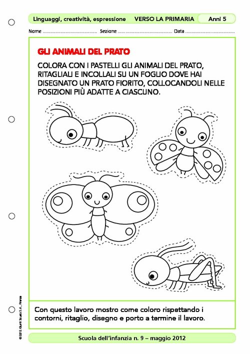 Attività "Verso la primaria": Gli animali del prato | Giunti Scuola Attività "Verso la primaria": Gli animali del prato | Giunti Scuola
