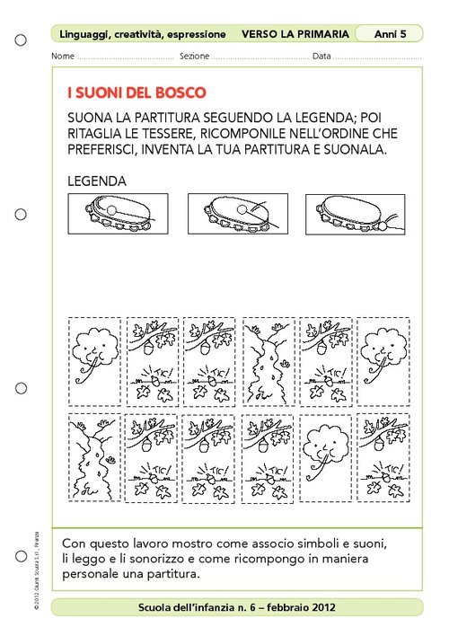 Attività "Verso la primaria": I suoni del bosco | Giunti Scuola Attività "Verso la primaria": I suoni del bosco | Giunti Scuola