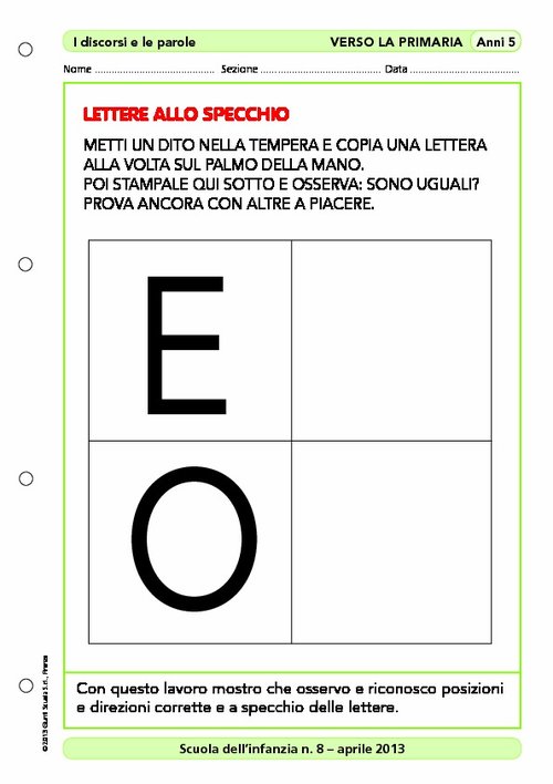 Attività "Verso la primaria": Lettere allo specchio | Giunti Scuola Attività "Verso la primaria": Lettere allo specchio | Giunti Scuola