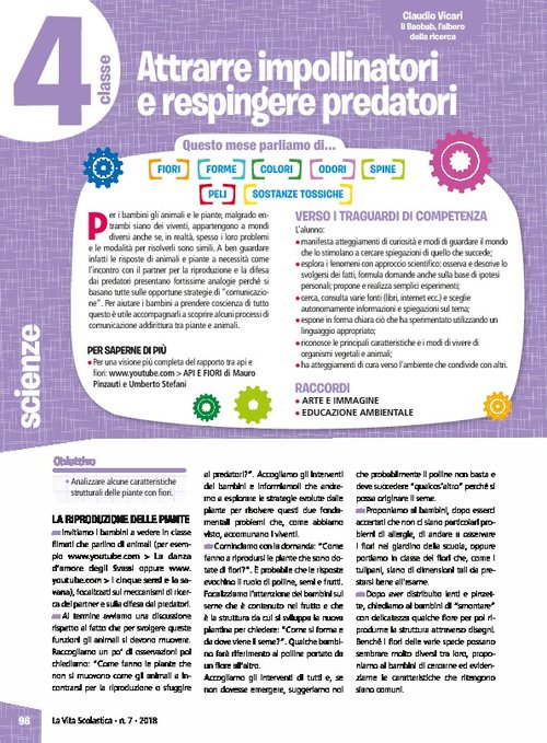Attrarre impollinatori e respingere predatori | Giunti Scuola Attrarre impollinatori e respingere predatori | Giunti Scuola