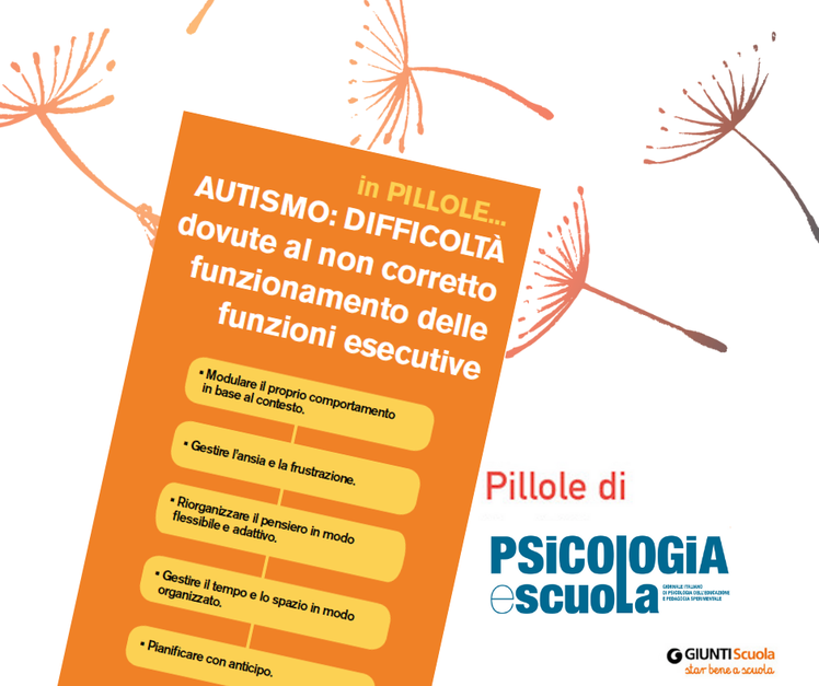 Autismo e funzioni esecutive - "Pillole" per star bene a scuola | Giunti Scuola Autismo e funzioni esecutive - "Pillole" per star bene a scuola | Giunti Scuola