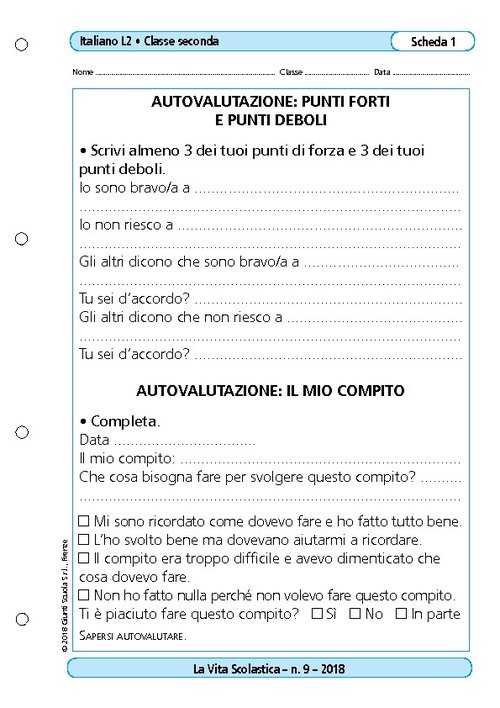 Autovalutazione: punti forti e punti deboli | Giunti Scuola Autovalutazione: punti forti e punti deboli | Giunti Scuola