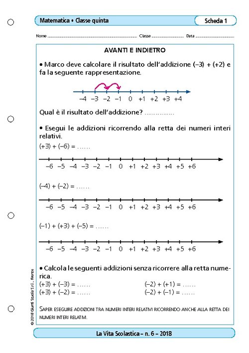 Avanti e indietro | Giunti Scuola Avanti e indietro | Giunti Scuola