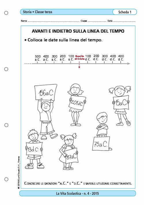 Avanti e indietro sulla linea del tempo | Giunti Scuola Avanti e indietro sulla linea del tempo | Giunti Scuola
