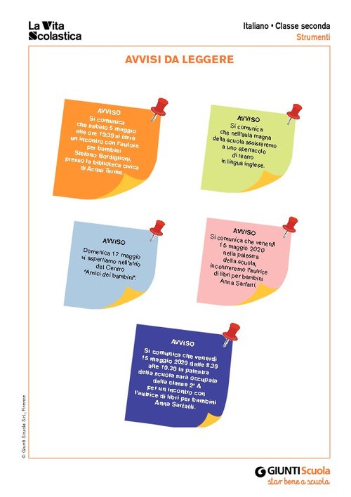 Avvisi da leggere | Giunti Scuola Avvisi da leggere | Giunti Scuola
