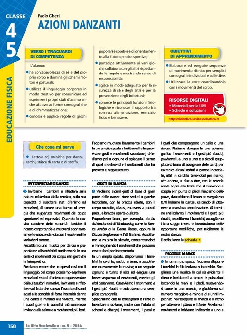 Azioni danzanti | Giunti Scuola Azioni danzanti | Giunti Scuola